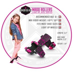 Madd Gear Light up heel skates